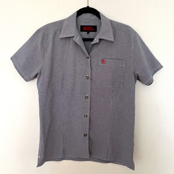 Fjallraven Men's Button Front Short Sleeve Checked Shirt, Size Medium - Picture 1 of 9